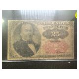 Rare 1874 Twenty Five Cent Fractional Currency