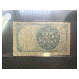 Rare 1874 Twenty Five Cent Fractional Currency