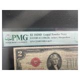 1928D $2.00 Graded Red Legal Tender Note PMG Very Fine 25 EPQ