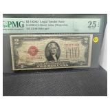 1928D $2.00 Graded Red Legal Tender Note PMG Very Fine 25 EPQ