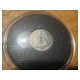 1861 Silver Seated Liberty Half Dime