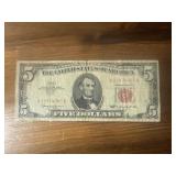 1963 Red Seal $5 Bill