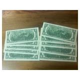 Ten Sequential $2 Bills