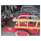 Vintage metal Firetruck pedal car...