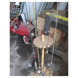 Wood fishing rod holder with a vari...