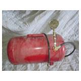 Portable air tank with hose gauge a...