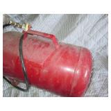 Portable air tank with hose gauge a...