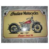 Indian Motorcycles metal sign...