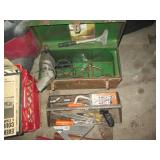 Vintage Green metal 18in toolbox co...