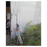 New and used fishing poles, some wi...