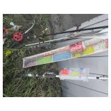 New and used fishing poles, some wi...