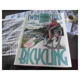 Small tote of vintage bicycling and...