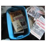 2-totes of vintage catalogs, brochu...