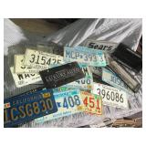 Variety of license plates and plate...