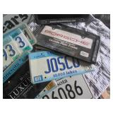 Variety of license plates and plate...