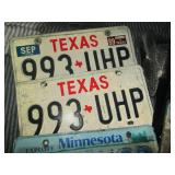 Assortment of license plates and pl...