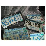 Assortment of license plates and pl...