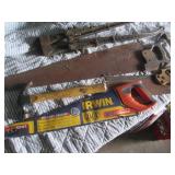 Vintage bolt cutter, hand sawz and ...