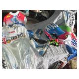 Motorcycle type helmets, shirts and...