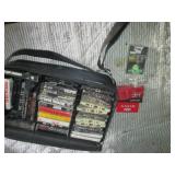 Softside case of music cassette tap...