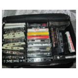 Softside case of music cassette tap...