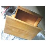 Wood and metal wine holder side tab...