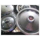 Vintage hubcaps from a variety of a...