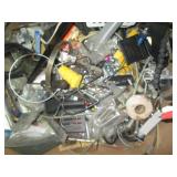 Box of misc tools and household ite...