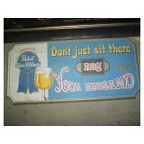 Pabst Blue Ribbon wall plaque with ...