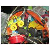Kids toys including John Deere trac...
