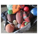 Sports ball lot with misc kids toys...