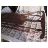 Vintage metal frame slat wood snow ...