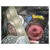 Cookware pans, Corning Ware platter...