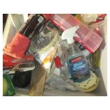 Unused utility sink full of plumbin...