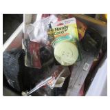 Unused utility sink full of plumbin...