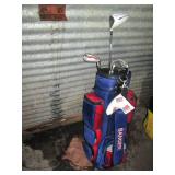 Red and Blue padded Banger golf bag...