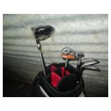 Red, White and blue padded golf bag...