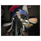 Blue, Red and white Banger golf bag...