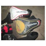 Variety of golf club boots, socks a...