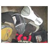 Variety of golf club boots, socks a...