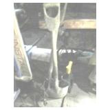 Vintage carved Wood handled shovels...