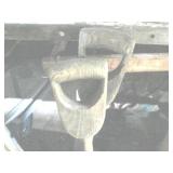 Vintage carved Wood handled shovels...