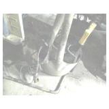 Vintage carved Wood handled shovels...