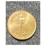 1999 AMERICAN GOLD EAGLE 1/10TH OZ .999 PURE GOLD