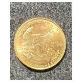 1999 AMERICAN GOLD EAGLE 1/10TH OZ .999 PURE GOLD