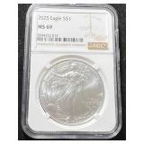 2025 AMERICAN SILVER EAGLE NGC MS69