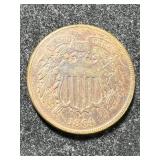 1864 US 2 CENT PIECE