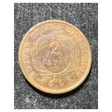 1864 US 2 CENT PIECE