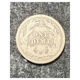 1909 US BARBER DIME