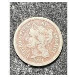 1881 US 3 CENT NICKEL